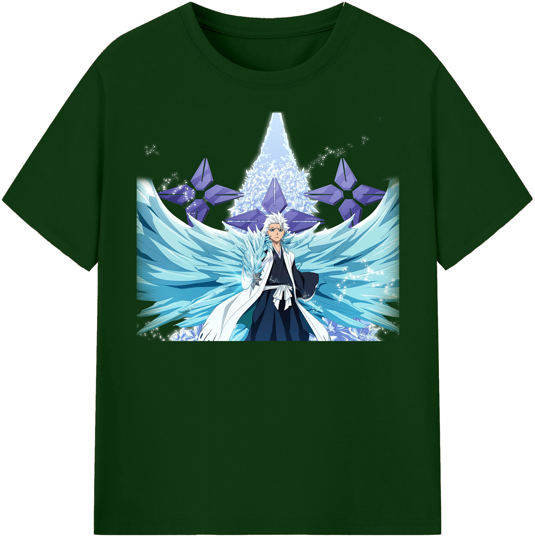 （画像用） ブリーチ 日番谷冬獅郎（ひつがや とうしろう） BLEACH Hitsugaya Toushirou 綿100％半袖Tシャツ（フロントプリント）